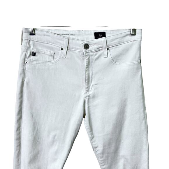 AG Adriano Goldschmied The Farrah White Skinny Mid Rise Ankle Jeans - Picture 2 of 9